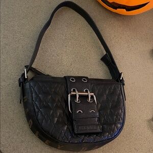 Harley-Davidson Black Quilted Bag with Silver Accents